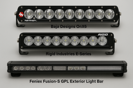 LED Light Bars: Baja Designs OnX6 vs. Rigid Industries E-Series vs. Feniex Fusion-S GPL Exterior Light Bar