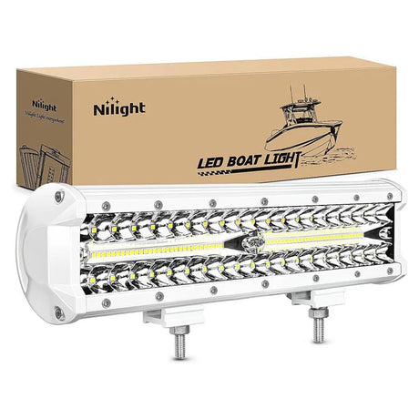 Nilight 12inch 300W Marine Boat Light Bar