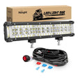 Nilight 13.5inch Side-Shooter 456W LED Light Bar