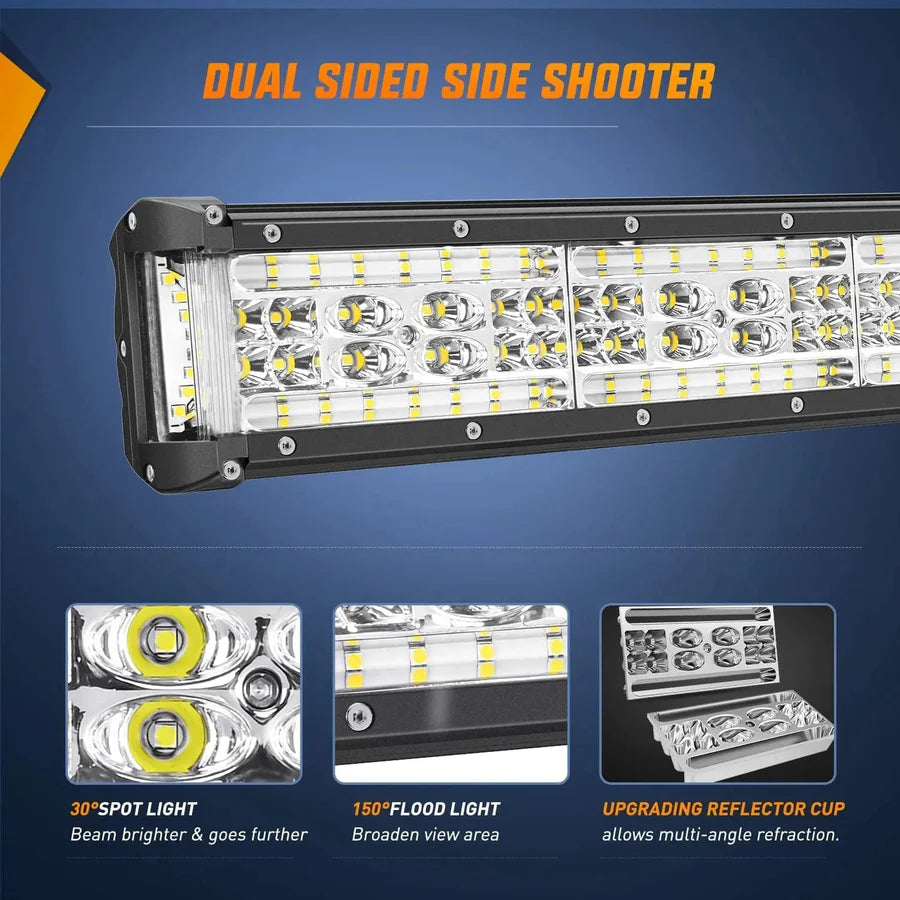 Nilight 13.5inch Side-Shooter 456W LED Light Bar
