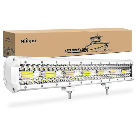 Nilight 20inch 420W Marine Boat Light Bar