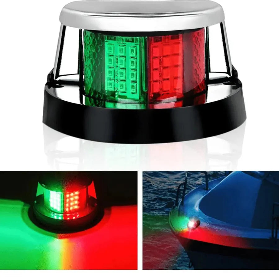 Nilight Red/Green Marine Boat Navigation Light