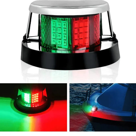 Nilight Red/Green Marine Boat Navigation Light
