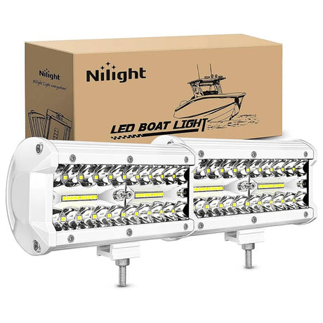 Nilight 6.5inch 120W Marine Boat Work Light (2pcs)