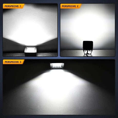 Nilight 3inch 42W Cube Light w/Hitch Mount (2pcs)
