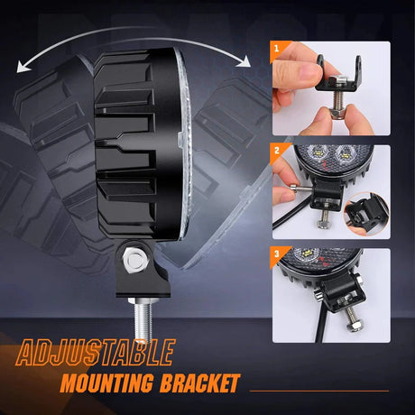 Nilight 3inch Round 12W Work Light (2pcs)