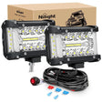 Nilight 4.3inch Side-Shooter 132W LED Light Bar (2pcs)