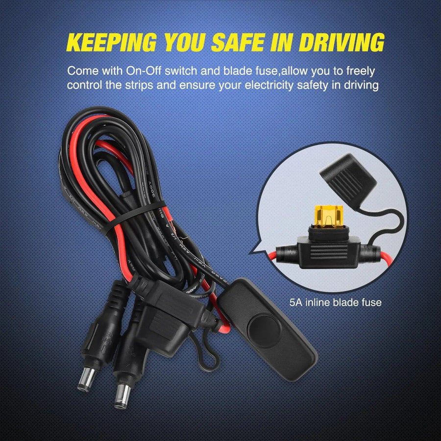 Nilight Truck Bed Light Strip White LEDs