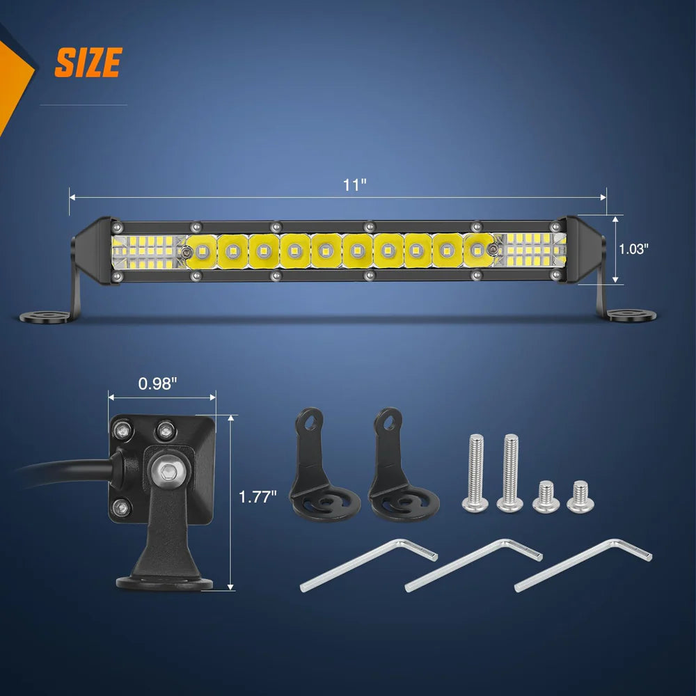 Nilight Ultra-Slim Spot/Flood Combo Light Bar