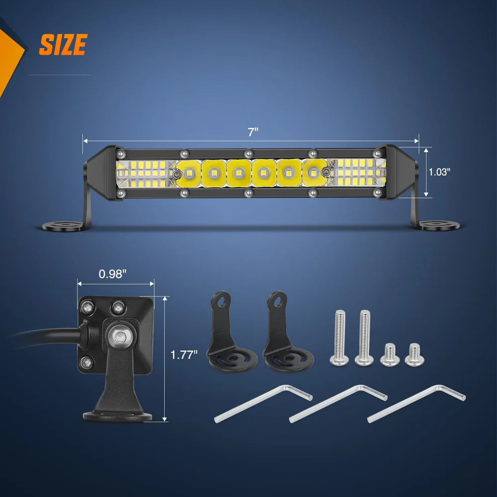 Nilight Ultra-Slim Spot/Flood Combo Light Bar