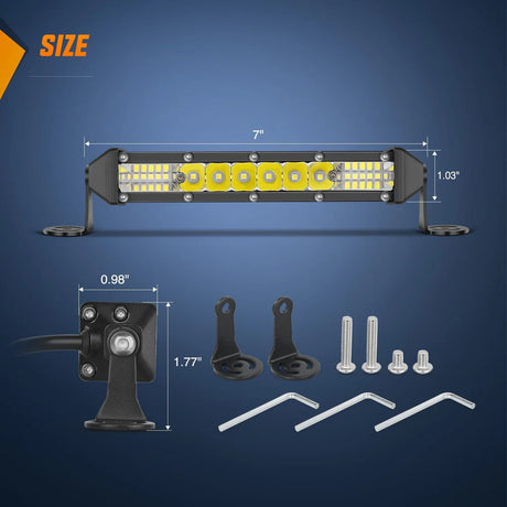 Nilight Ultra-Slim Spot/Flood Combo Light Bar