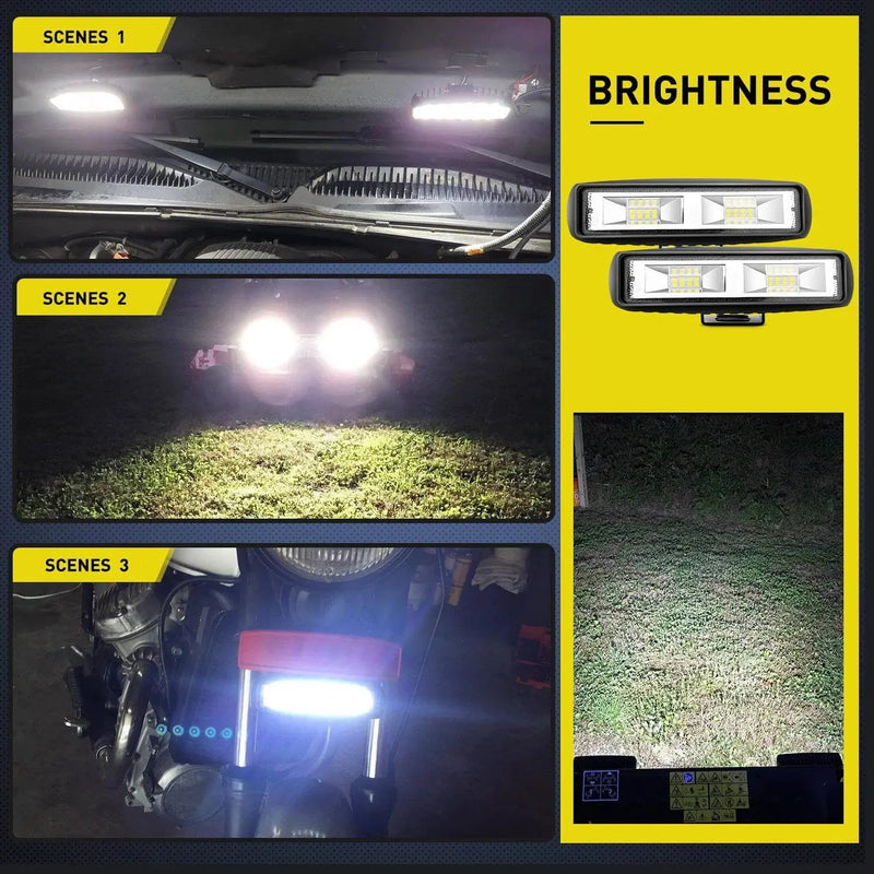 Nilight Off Road LED Light Bar 48W 2pk