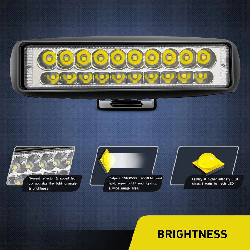 Nilight Off Road LED Light Bar 60W 2pk