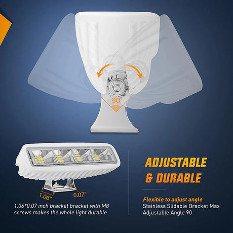 Nilight 6inch 72W Marine Boat Work Light (2pcs)