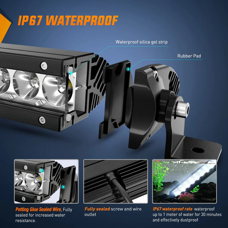 Nilight 21in 100W Combo LED Light Bar IP67 Waterproof