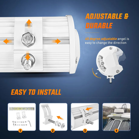 Nilight 20inch 420W Marine Boat Light Bar