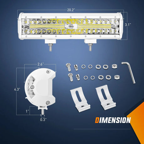 Nilight 12inch 300W Marine Boat Light Bar