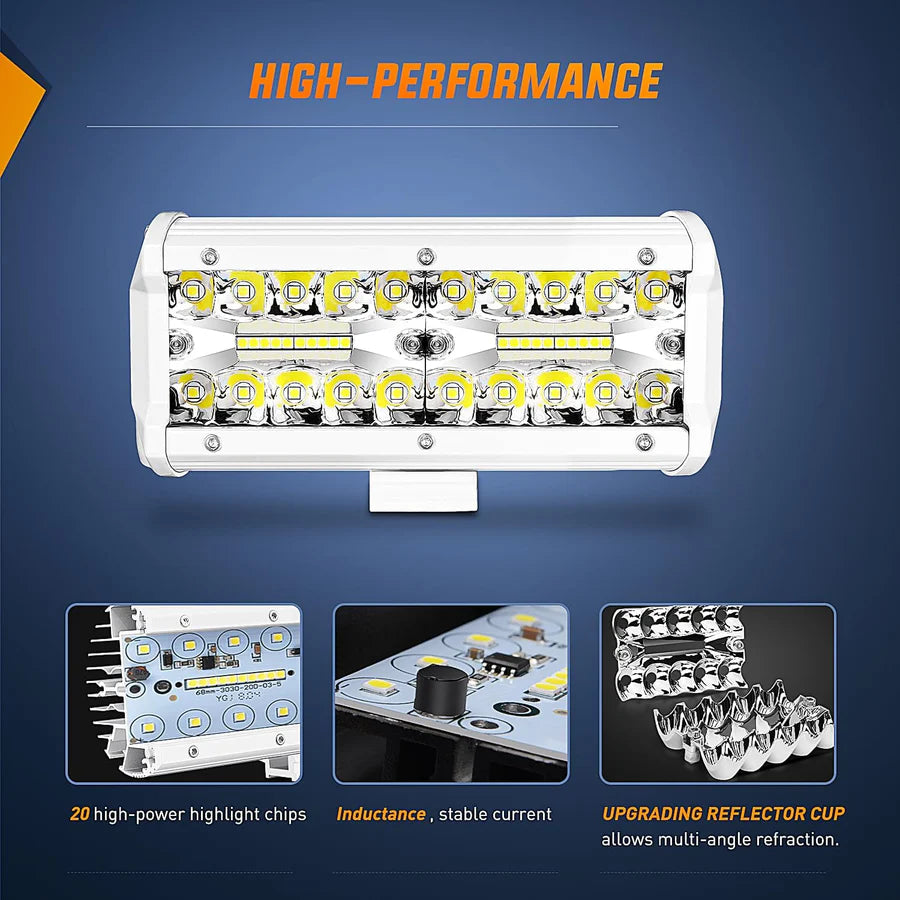 Nilight 6.5inch 120W Marine Boat Work Light (2pcs)