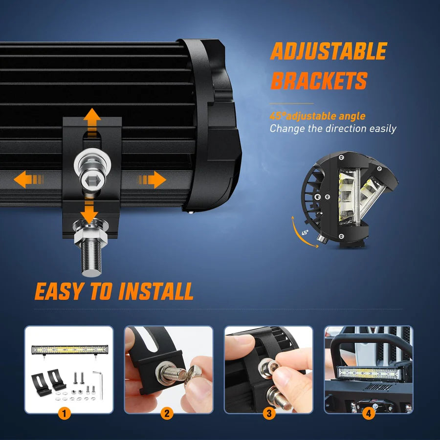 Nilight 20inch Side-Shooter 420W LED Light Bar
