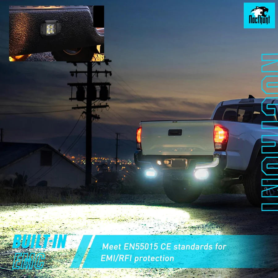 Nilight 4.7inch 4LED Recessed Work Light (2pcs)