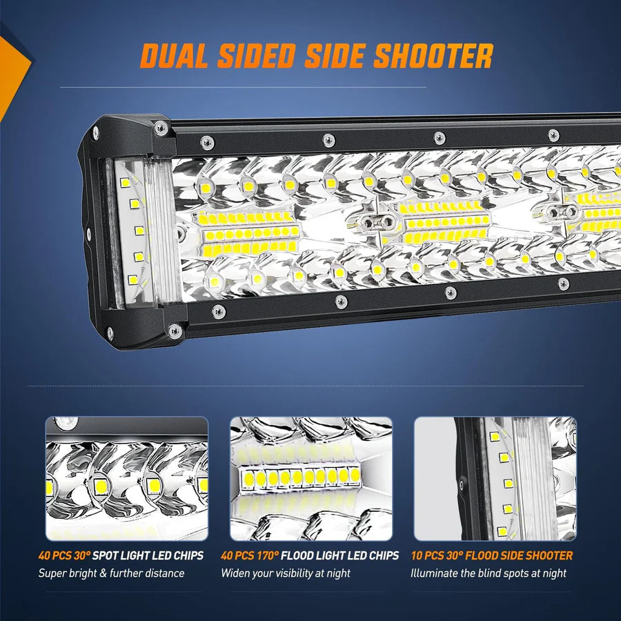 Nilight 12inch Side-Shooter 270W LED Light Bar