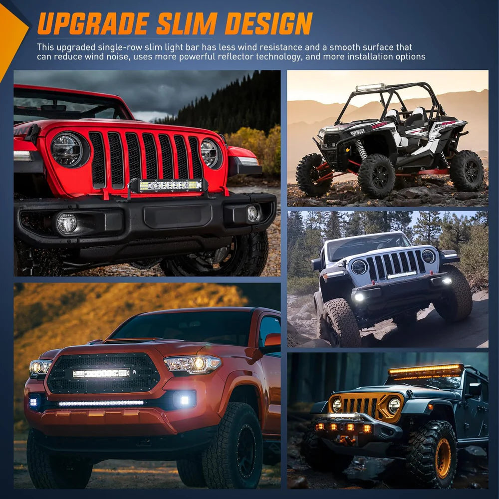 Nilight Ultra-Slim Spot/Flood Combo Light Bar