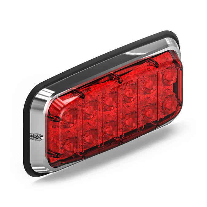 Feniex Spot Lux 7x3 Surface Mount Red w/Clear Lens (Used, Open Box, Wires Cut)