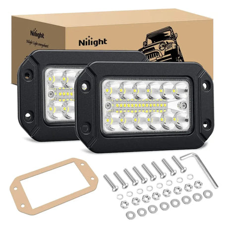 Nilight 6inch Recessed Work Light (2pcs)