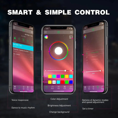 Nilight Rock Lights RGB LED 4pcs