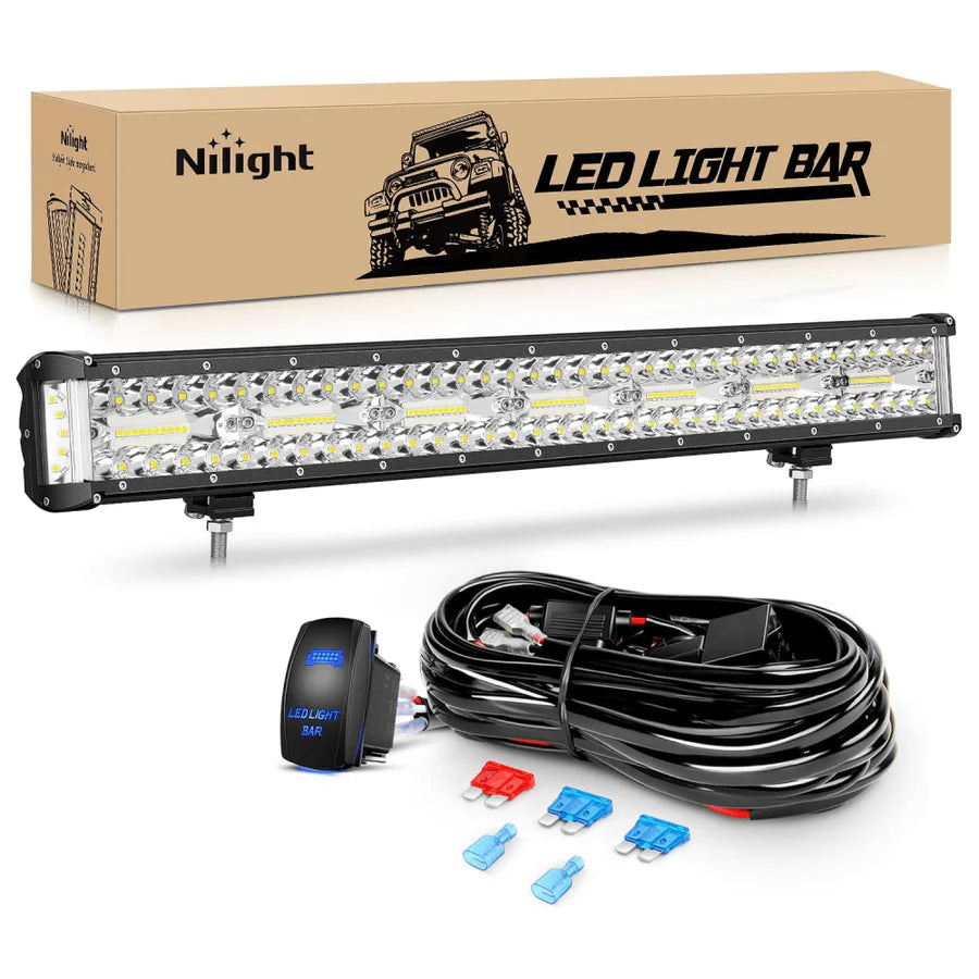 Nilight 20inch Side-Shooter 420W LED Light Bar