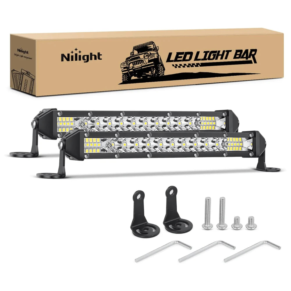 Nilight Ultra-Slim Spot/Flood Combo Light Bar