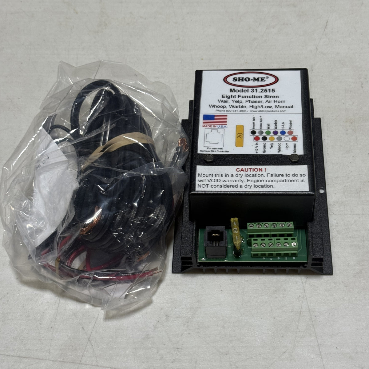 Sho-Me Undercover Siren & Mini Controller (Used, Open Box)