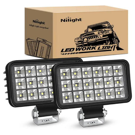 Nilight 4.4inch 36W Square Work Light (2pcs)