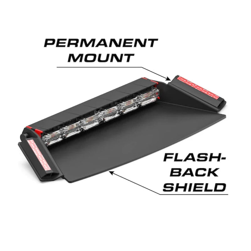 Feniex Quad 2x Dash Light Permanent Mount & Flash-Back Shield