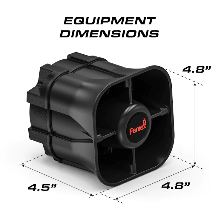 Feniex Titan 30w Siren Equipment Dimensions
