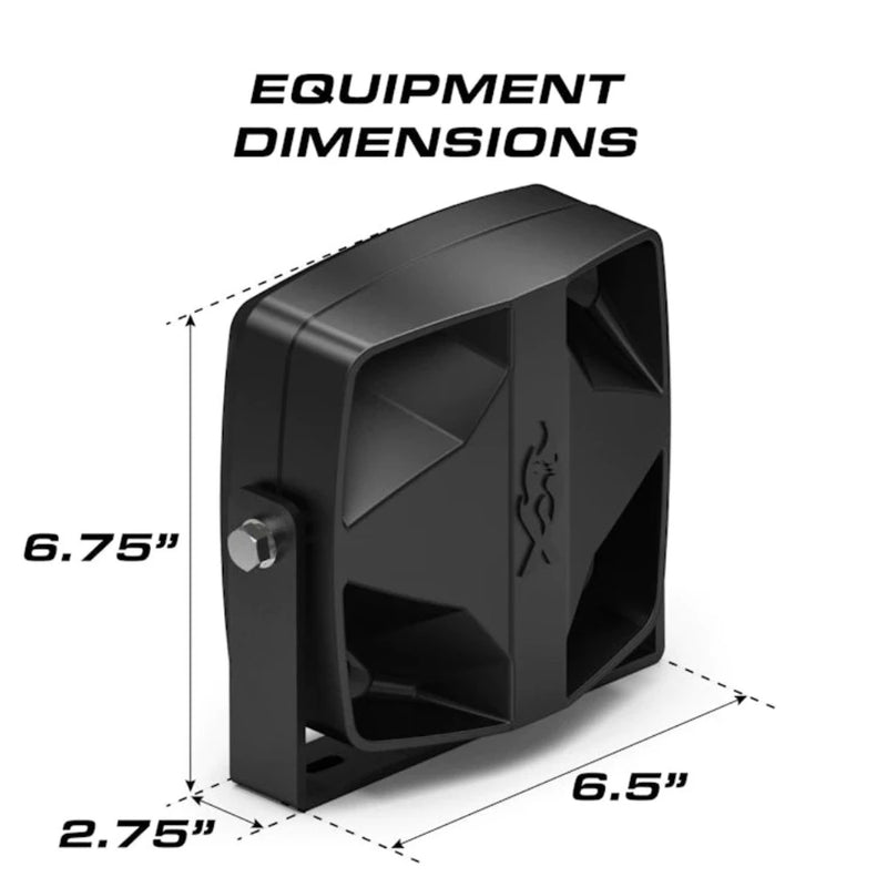 Feniex Vanguard 100 Watt Speaker Equipment Dimensions