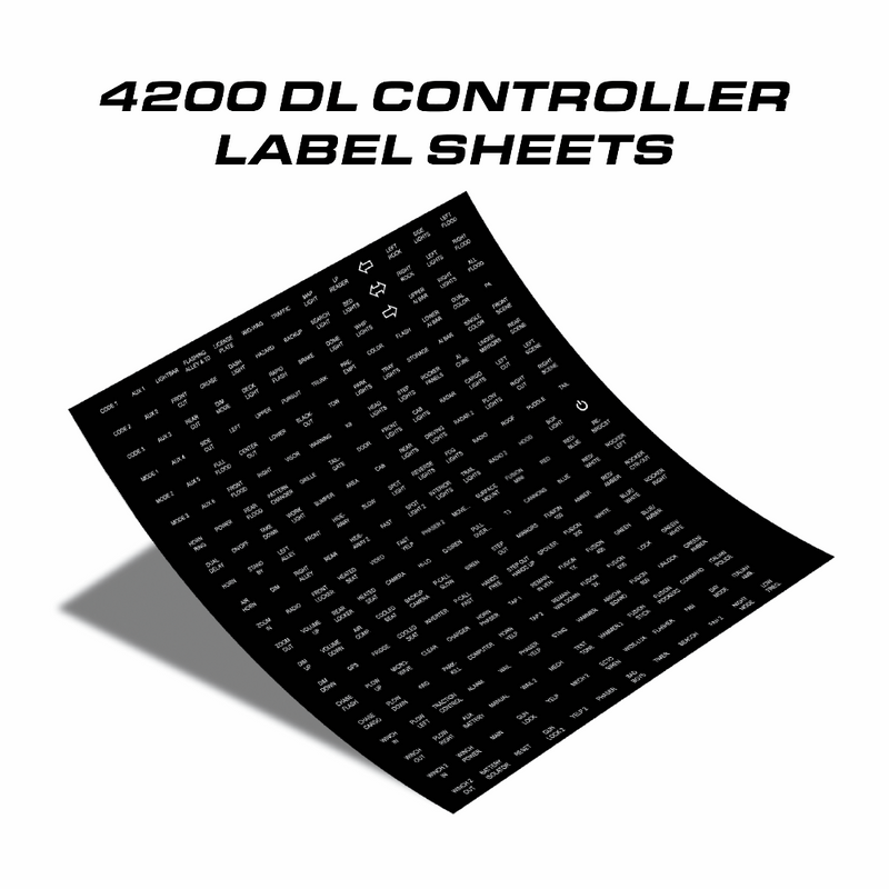 Feniex 4200 Controller Label Sheets