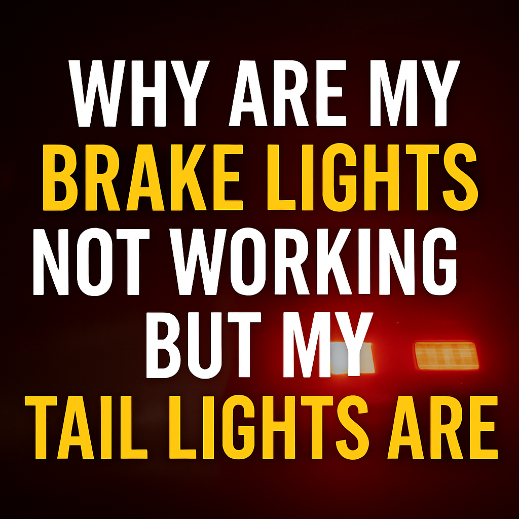 Why Are My Brake Lights Not Working But My Tail Lights Are?