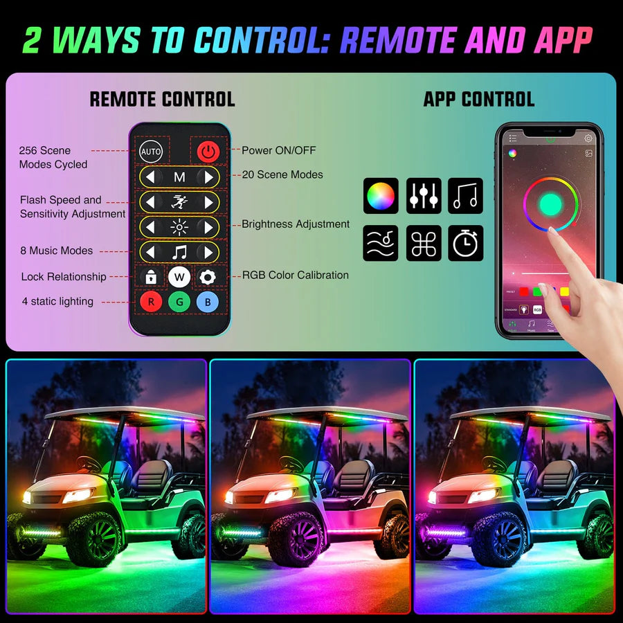Nilight Underglow Kit for EZGO Yamaha Club Car