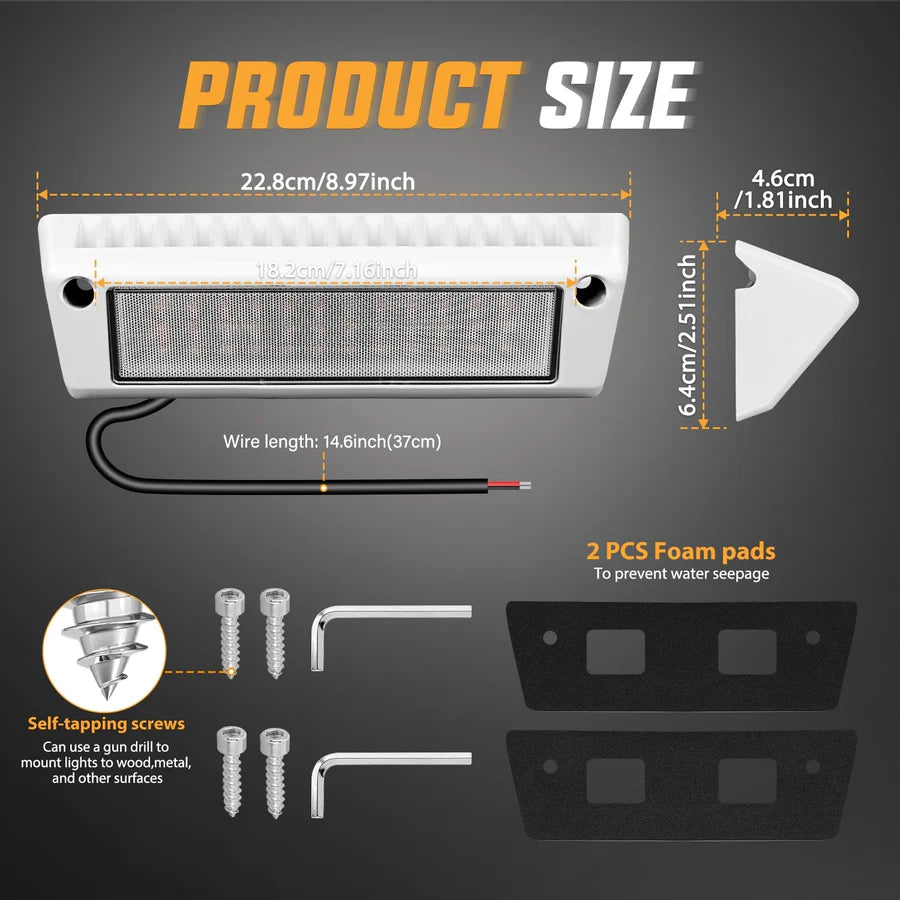 Nilight 9inch Down Light 2pcs