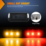 Nilight 3 LED Smoked Wheel Fender Side Marker Lights (4pcs)