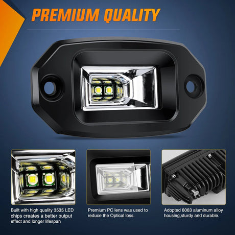 Nilight 4.5inch 20W Recessed Work Light (2pcs)