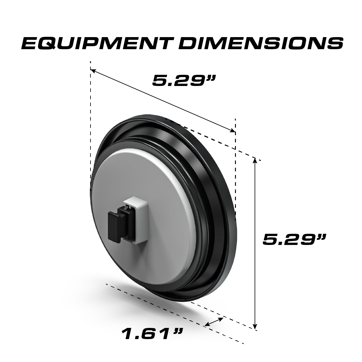 Feniex 4" Round STTR Light Dimensions