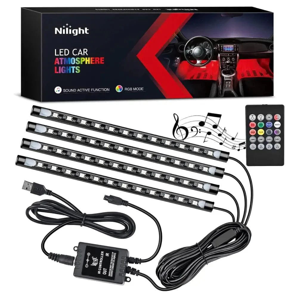 Nilight Interior LED Light Strips 4pcs