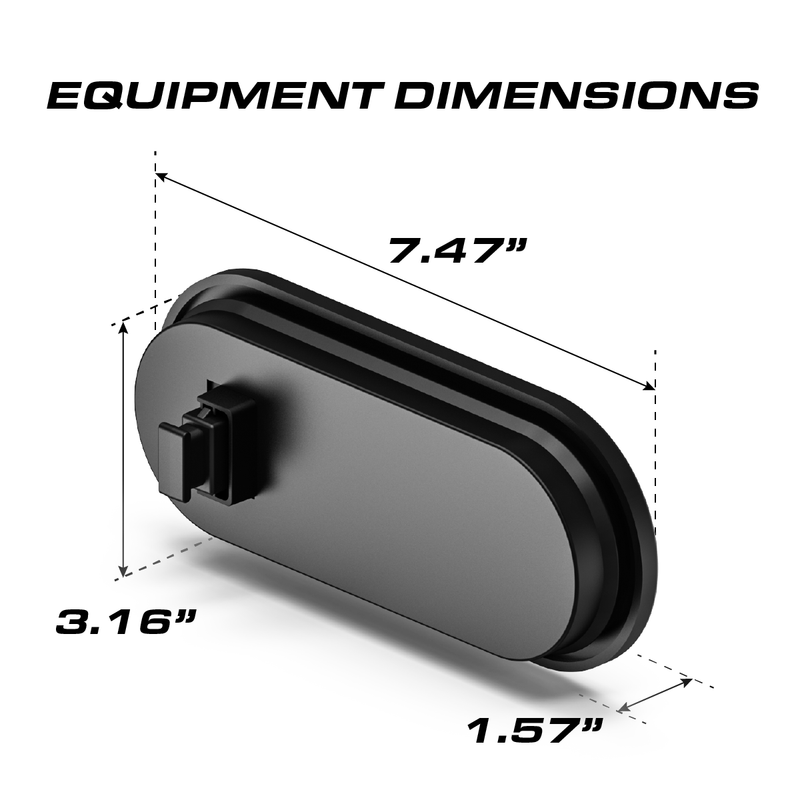 Feniex 6" Oval STTR Light Dimensions