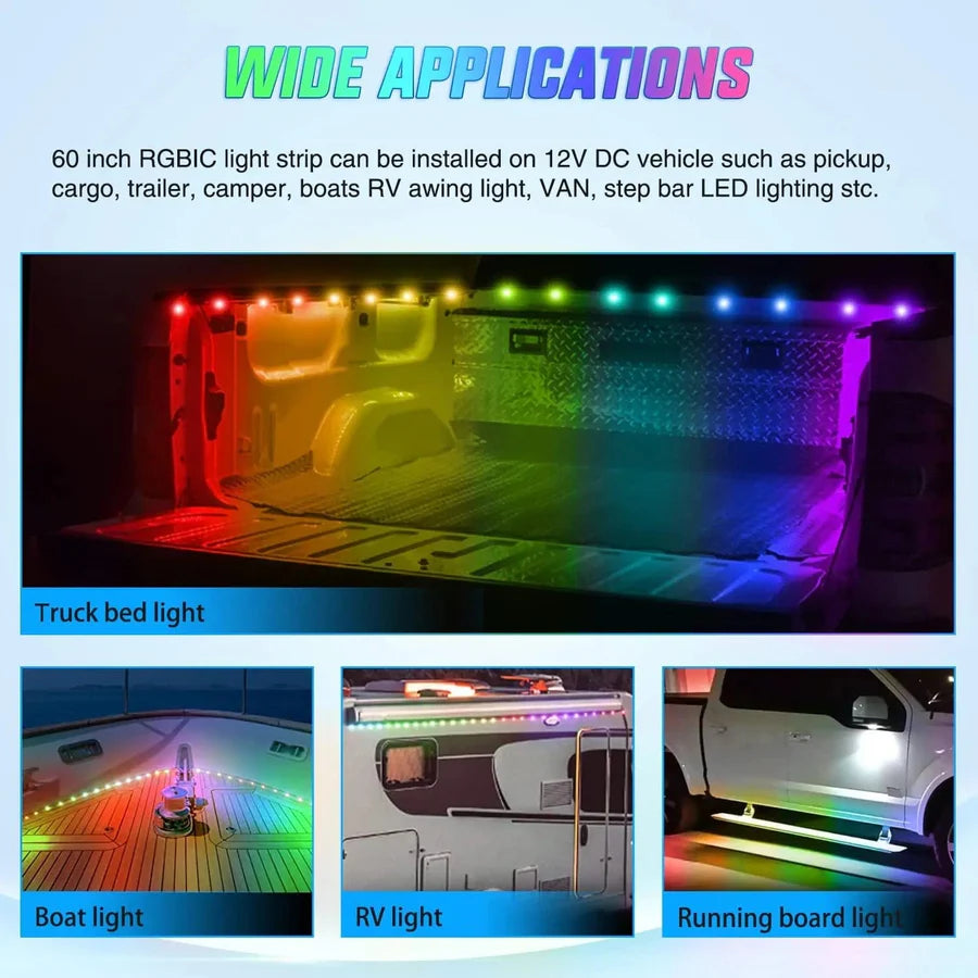 Nilight Truck Bed Light Strip RGB LEDs