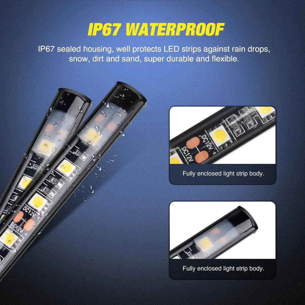 Nilight Truck Bed Light Strip White LEDs