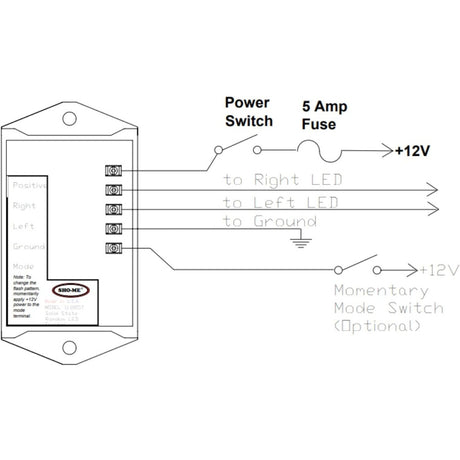 Able2/Sho-Me 11.1005TSF Strobe-Style LED Flasher with Terminals