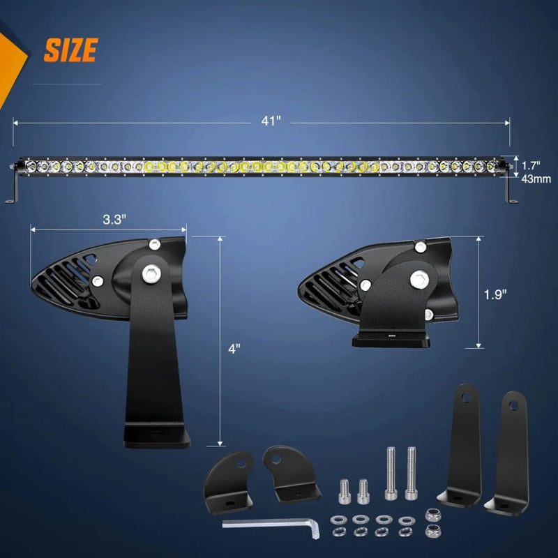 Nilight 41in 200W Combo LED Light Bar Dimensions
