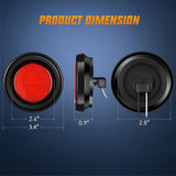 Nilight 2.5" Round Marker Clearance Lights (Pair)